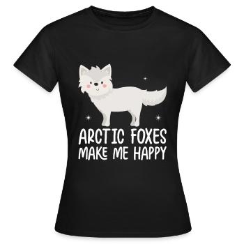 Amoureux du renard arctique - T-shirt Femme - noir - Devant - AI Model Female 172 dark (172cm)
