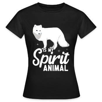 Amoureux du renard arctique - T-shirt Femme - noir - Devant - AI Model Female 172 dark (172cm)
