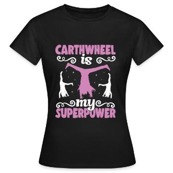 Wagenrad -Gymnast Stürzen - Frauen T-Shirt - Schwarz - Vorne - AI Model Female 172 dark (172cm)