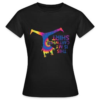 Wagenrad -Gymnast Stürzen - Frauen T-Shirt - Schwarz - Vorne - AI Model Female 172 dark (172cm)