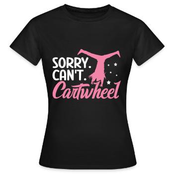 Wagenrad -Gymnast Stürzen - Frauen T-Shirt - Schwarz - Vorne - AI Model Female 172 dark (172cm)