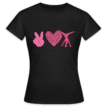 Wagenrad -Gymnast Stürzen - Frauen T-Shirt - Schwarz - Vorne - AI Model Female 172 dark (172cm)