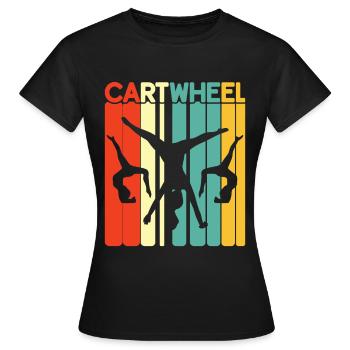 Wagenrad -Gymnast Stürzen - Frauen T-Shirt - Schwarz - Vorne - AI Model Female 172 dark (172cm)