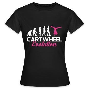 Wagenrad -Gymnast Stürzen - Frauen T-Shirt - Schwarz - Vorne - AI Model Female 172 dark (172cm)