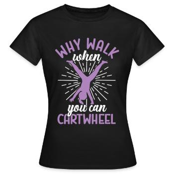 Wagenrad -Gymnast Stürzen - Frauen T-Shirt - Schwarz - Vorne - AI Model Female 172 dark (172cm)