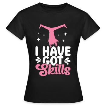 Wagenrad -Gymnast Stürzen - Frauen T-Shirt - Schwarz - Vorne - AI Model Female 172 dark (172cm)