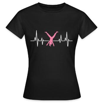 Wagenrad -Gymnast Stürzen - Frauen T-Shirt - Schwarz - Vorne - AI Model Female 172 dark (172cm)