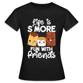Marshmallow S'more - Women's T-Shirt - black - Front - AI Model Female 172 dark (172cm)