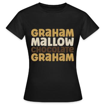 Marshmallow S'more - Women's T-Shirt - black - Front - AI Model Female 172 dark (172cm)