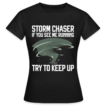 Tornado - Frauen T-Shirt - Schwarz - Vorne - AI Model Female 172 dark (172cm)