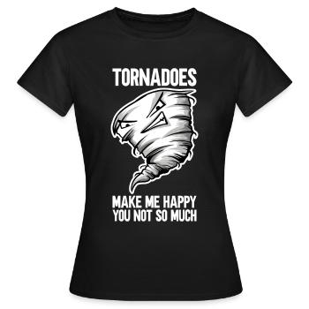 Tornado - Frauen T-Shirt - Schwarz - Vorne - AI Model Female 172 dark (172cm)