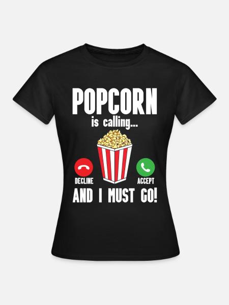 Popcorn - Frauen T-Shirt - Schwarz