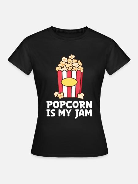 Popcorn - Frauen T-Shirt - Schwarz