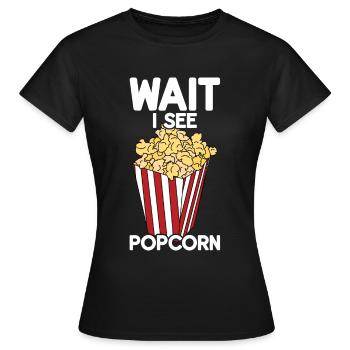Popcorn - Women's T-Shirt - black - Front - AI Model Female 172 dark (172cm)