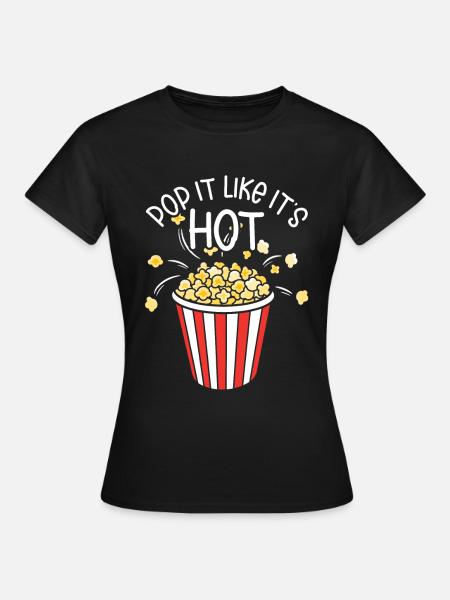 Popcorn - Frauen T-Shirt - Schwarz