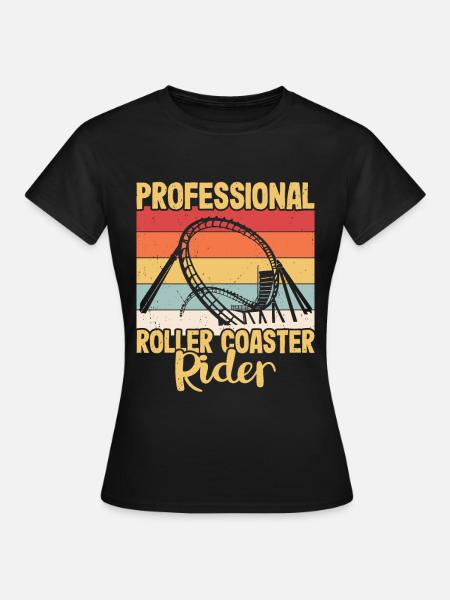Achterbahn - Frauen T-Shirt - Schwarz