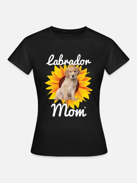 Mutter Sunflower Labrador Retriever Hund - Dame-T-shirt - sort