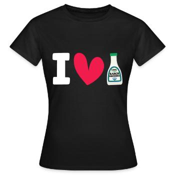 Ranch -Vinaigrette -Ranch -Vinaigrette - T-shirt Femme - noir - Devant - AI Model Female 172 dark (172cm)