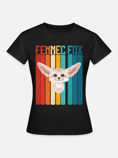 Fennec Fox - Frauen T-Shirt - Schwarz