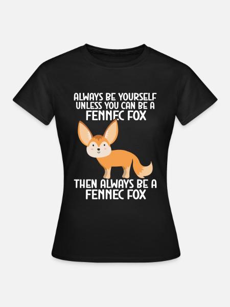 Fennec Fox - Frauen T-Shirt - Schwarz