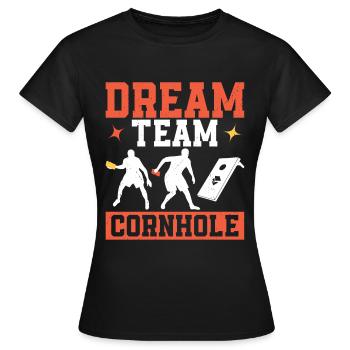 Cornhole - Frauen T-Shirt - Schwarz - Vorne - AI Model Female 172 dark (172cm)
