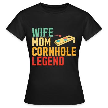 Cornhole - Frauen T-Shirt - Schwarz - Vorne - AI Model Female 172 dark (172cm)