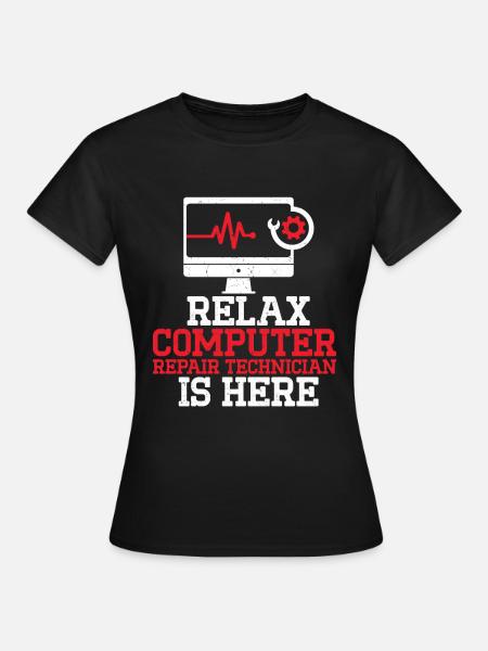 Computer Repair Technology Support Technology - Women's T-Shirt - black
