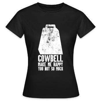 Kuhglocke Mehr Cowbell-Vintager - Frauen T-Shirt - Schwarz - Vorne - AI Model Female 172 dark (172cm)