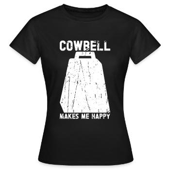 Kuhglocke Mehr Cowbell-Vintager - Frauen T-Shirt - Schwarz - Vorne - AI Model Female 172 dark (172cm)