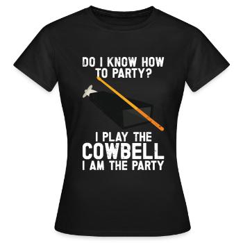 Kuhglocke Mehr Cowbell-Vintager - Frauen T-Shirt - Schwarz - Vorne - AI Model Female 172 dark (172cm)