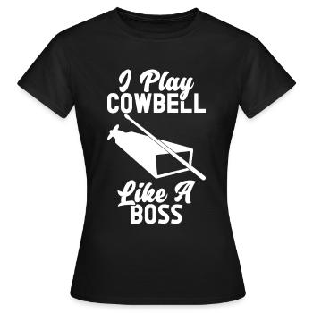 Kuhglocke Mehr Cowbell-Vintager - Frauen T-Shirt - Schwarz - Vorne - AI Model Female 172 dark (172cm)