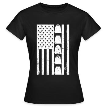 Kuhglocke Mehr Cowbell-Vintager - Frauen T-Shirt - Schwarz - Vorne - AI Model Female 172 dark (172cm)