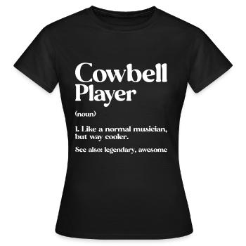 Kuhglocke Mehr Cowbell-Vintager - Frauen T-Shirt - Schwarz - Vorne - AI Model Female 172 dark (172cm)