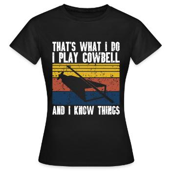 Kuhglocke Mehr Cowbell-Vintager - Frauen T-Shirt - Schwarz - Vorne - AI Model Female 172 dark (172cm)