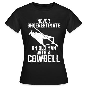 Kuhglocke Mehr Cowbell-Vintager - Frauen T-Shirt - Schwarz - Vorne - AI Model Female 172 dark (172cm)