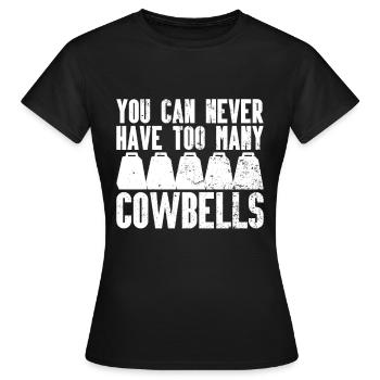 Kuhglocke Mehr Cowbell-Vintager - Frauen T-Shirt - Schwarz - Vorne - AI Model Female 172 dark (172cm)