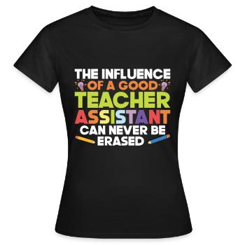 Teacher -Assistant Headmaster Teaching - Women's T-Shirt - black - Front - AI Model Female 172 dark (172cm)