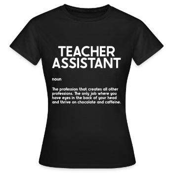 Teacher -Assistant Headmaster Teaching - Women's T-Shirt - black - Front - AI Model Female 172 dark (172cm)
