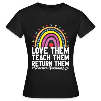 Teacher -Assistant Headmaster Teaching - Women's T-Shirt - black - Front - AI Model Female 172 dark (172cm)