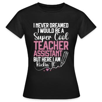 Teacher -Assistant Headmaster Teaching - Women's T-Shirt - black - Front - AI Model Female 172 dark (172cm)