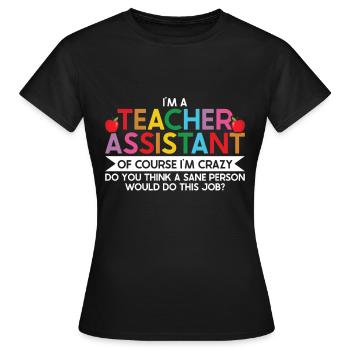Teacher -Assistant Headmaster Teaching - Women's T-Shirt - black - Front - AI Model Female 172 dark (172cm)