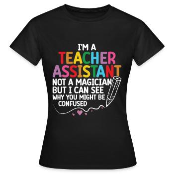 Teacher -Assistant Headmaster Teaching - Women's T-Shirt - black - Front - AI Model Female 172 dark (172cm)