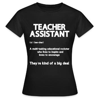 Teacher -Assistant Headmaster Teaching - Women's T-Shirt - black - Front - AI Model Female 172 dark (172cm)