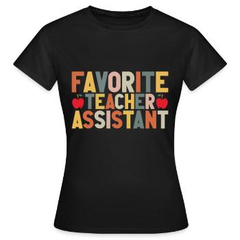 Teacher -Assistant Headmaster Teaching - Women's T-Shirt - black - Front - AI Model Female 172 dark (172cm)