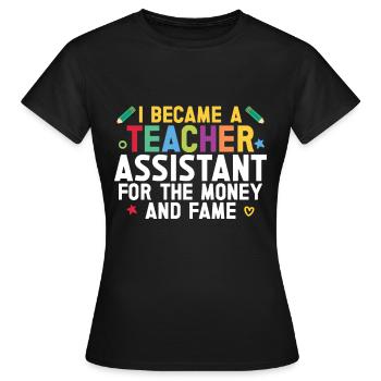 Teacher -Assistant Headmaster Teaching - Women's T-Shirt - black - Front - AI Model Female 172 dark (172cm)