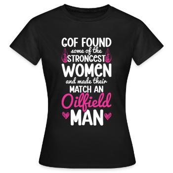 Ölfeldarbeiter Rig Roughneck Ölfeldfrau - Frauen T-Shirt - Schwarz - Vorne - AI Model Female 172 dark (172cm)
