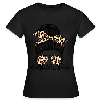 Ölfeldarbeiter Rig Roughneck Ölfeldfrau - Frauen T-Shirt - Schwarz - Vorne - AI Model Female 172 dark (172cm)