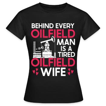 Ölfeldarbeiter Rig Roughneck Ölfeldfrau - Frauen T-Shirt - Schwarz - Vorne - AI Model Female 172 dark (172cm)