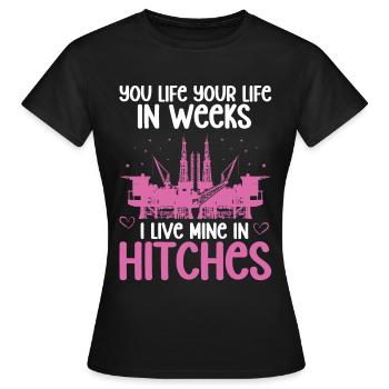 Ölfeldarbeiter Rig Roughneck Ölfeldfrau - Frauen T-Shirt - Schwarz - Vorne - AI Model Female 172 dark (172cm)