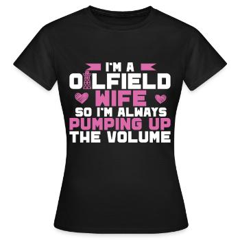 Ölfeldarbeiter Rig Roughneck Ölfeldfrau - Frauen T-Shirt - Schwarz - Vorne - AI Model Female 172 dark (172cm)